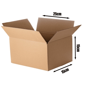 Small Cardboard Boxes- 25x15x15cm (Brown)