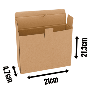 Small Cardboard Boxes- 21x21.3x4.7cm (Brown)