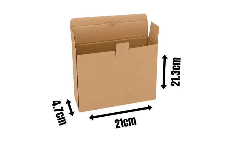 Small Cardboard Boxes- 21x21.3x4.7cm (Brown)