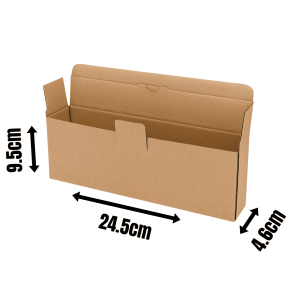 Small Cardboard Boxes- 24.5x4.6x9.5cm (Brown)