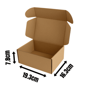 Small Cardboard Boxes- 19.3x16.3x7.8 cm (Brown)