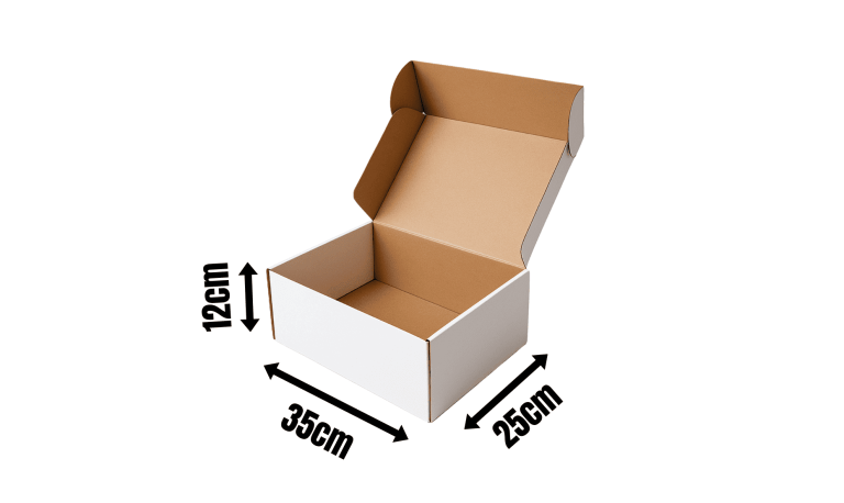 Cardboard Boxes- 35x25x12cm (White)