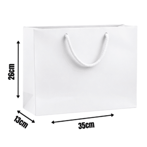 White Gift Bags- 35x13x26cm (200 GSM)