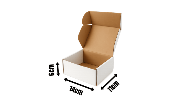 Small Cardboard Boxes- 14x11x6cm (White)