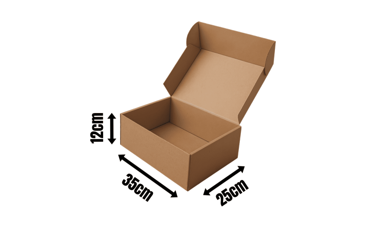 Cardboard Boxes- 35x25x12cm (Brown)