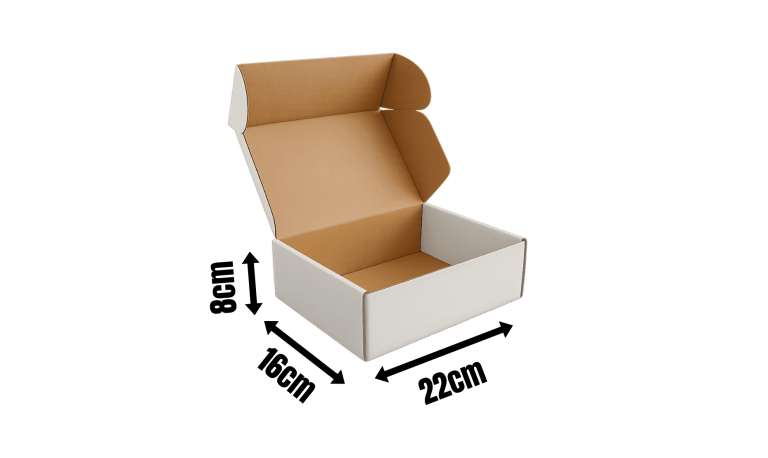 Cardboard Boxes- 22x16x8cm (White)