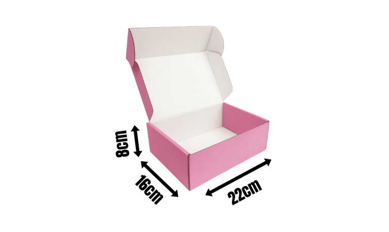 Cardboard Boxes- 22x16x8cm (Pink)