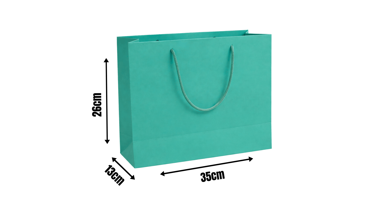 Teal Gift Bags- 35x13x26cm (200 GSM)