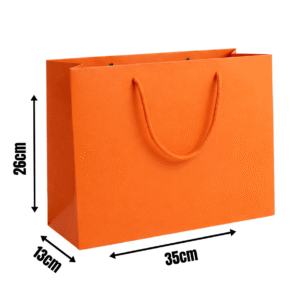 Orange Gift Bags- 35x13x26cm (200 GSM)