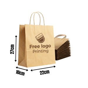 Paper Bags - 22x27x10cm (Brown)