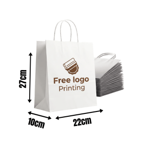 Paper Bags - 22x27x10cm (White)