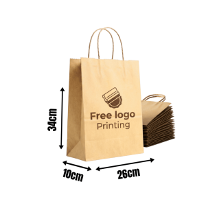 Paper Bags - 26x34x10cm (Brown)