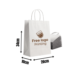 Paper Bags - 26x34x10cm (White)