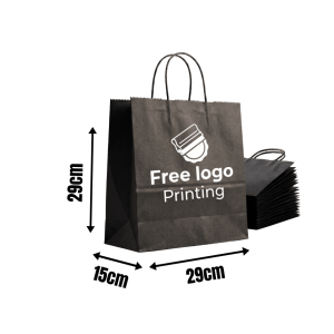 Paper Bags - 29x29x15cm (Black)