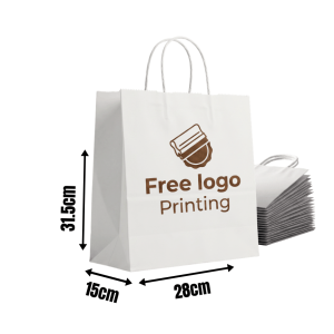 Paper Bags - 28x31.5x15cm (White)