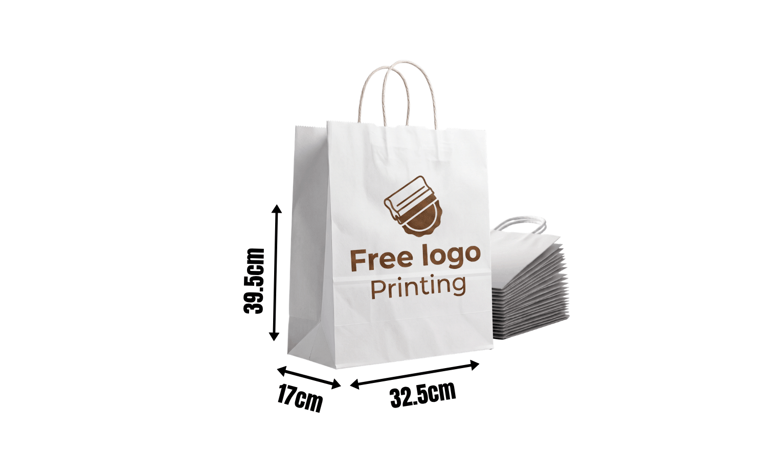 Paper Bags - 32.5x39.5x17cm (White)